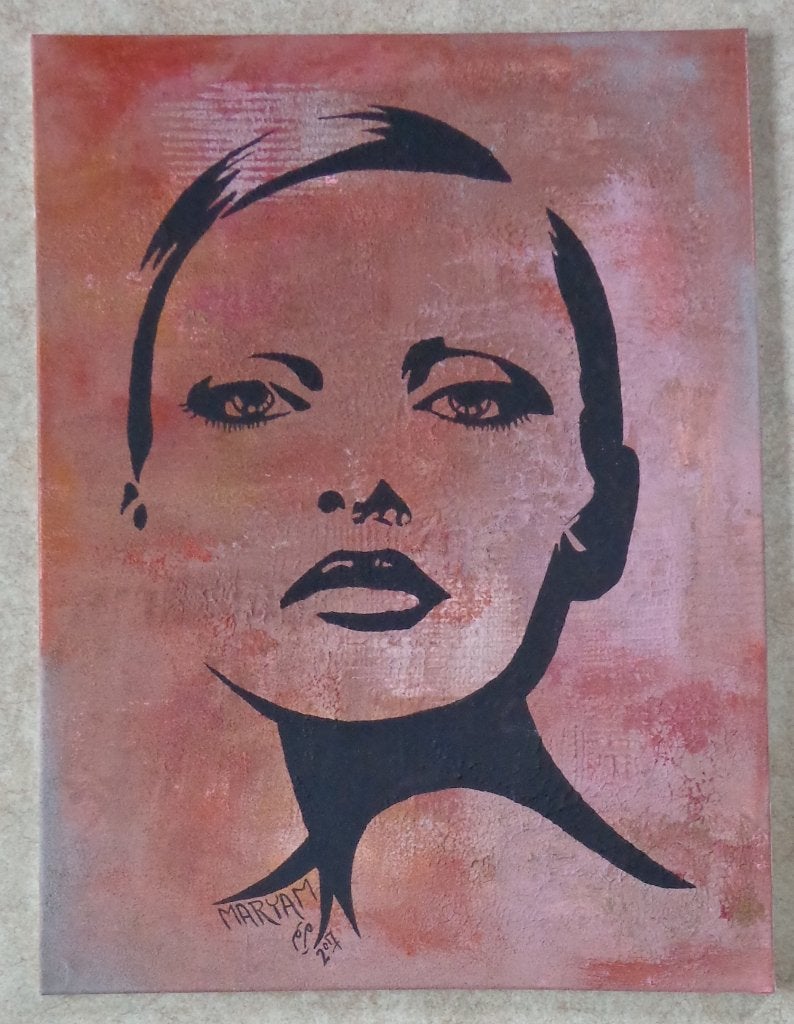 MARYAM / AUDREY HEPBURN / OLIEVERF / 80x60cm / SIG CHASSIS, Antiquités & Art, Peinture à l'huile, Autres matériaux, Signé, Enlèvement
