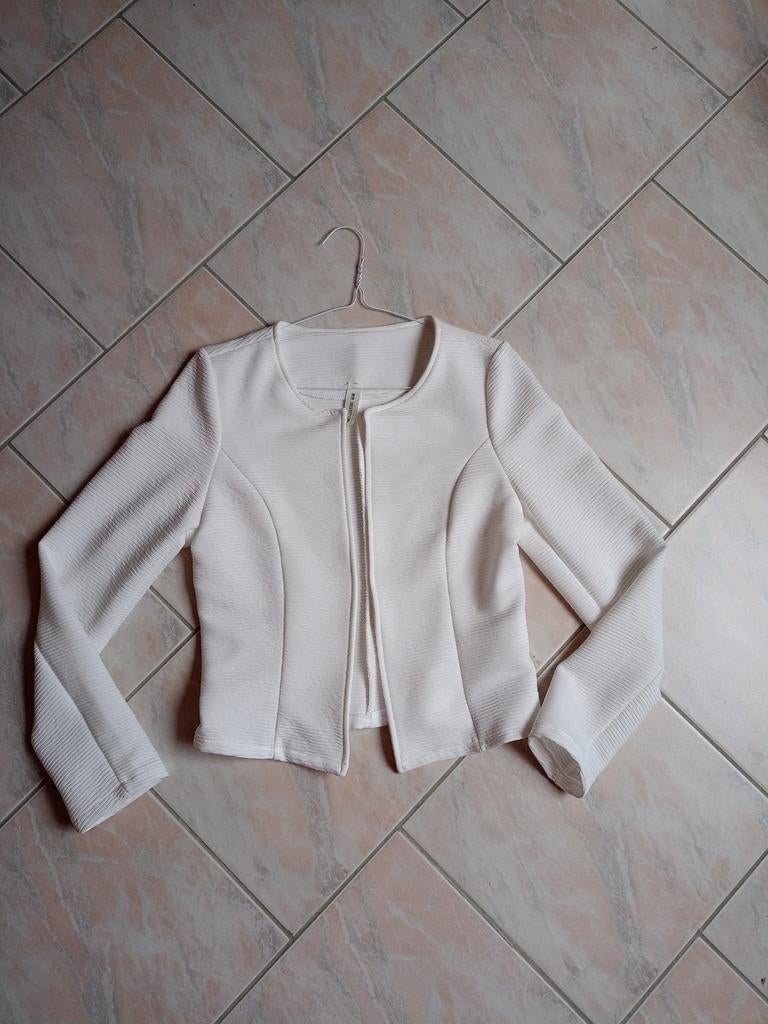 Lichte jas, Kleding | Dames, Verzenden, Wit, Zo goed als nieuw, Maat 36 (S)
