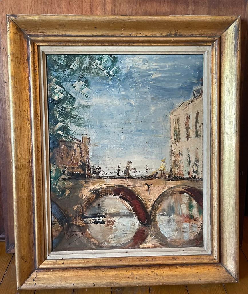 Schilderij P. Godenne - De melaan Mechelen, Antiek en Kunst, Ophalen