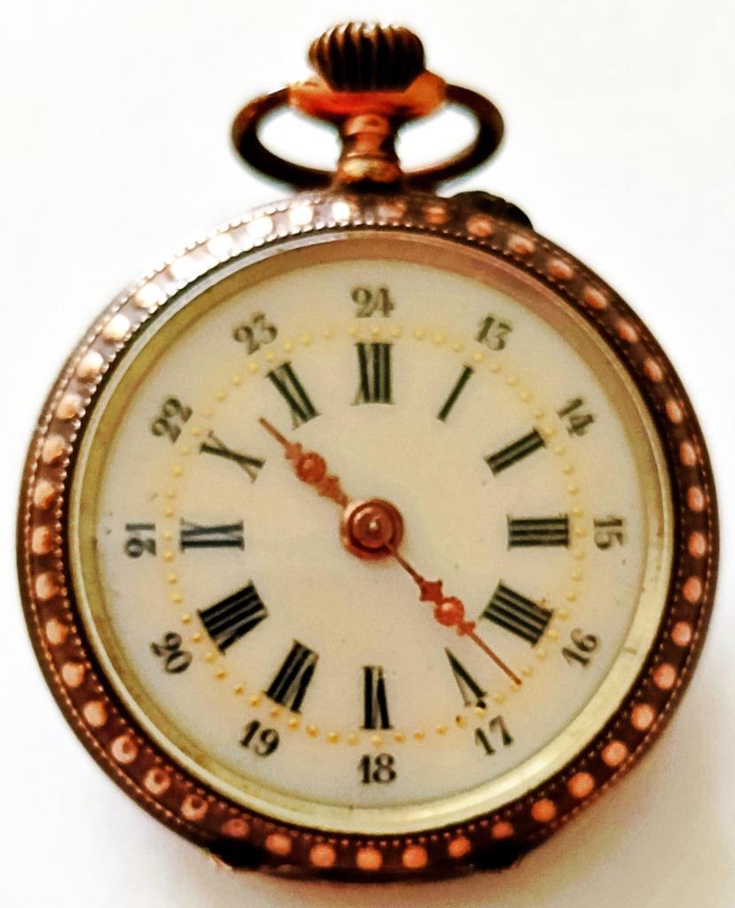 Montre de poche dame en argent 0800 galonné, Enlèvement ou Envoi, Utilisé