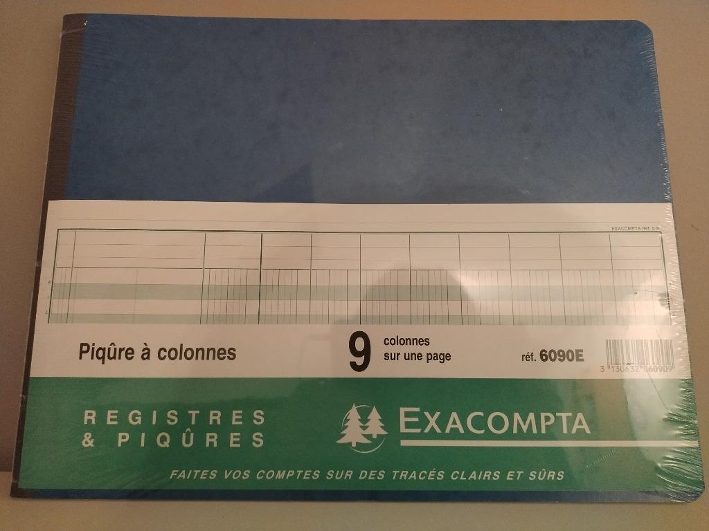 Exacompta, Piqûre à colonnes, 9 colonnes, 6090E, Articles professionnels, Enlèvement ou Envoi, Neuf, dans son emballage
