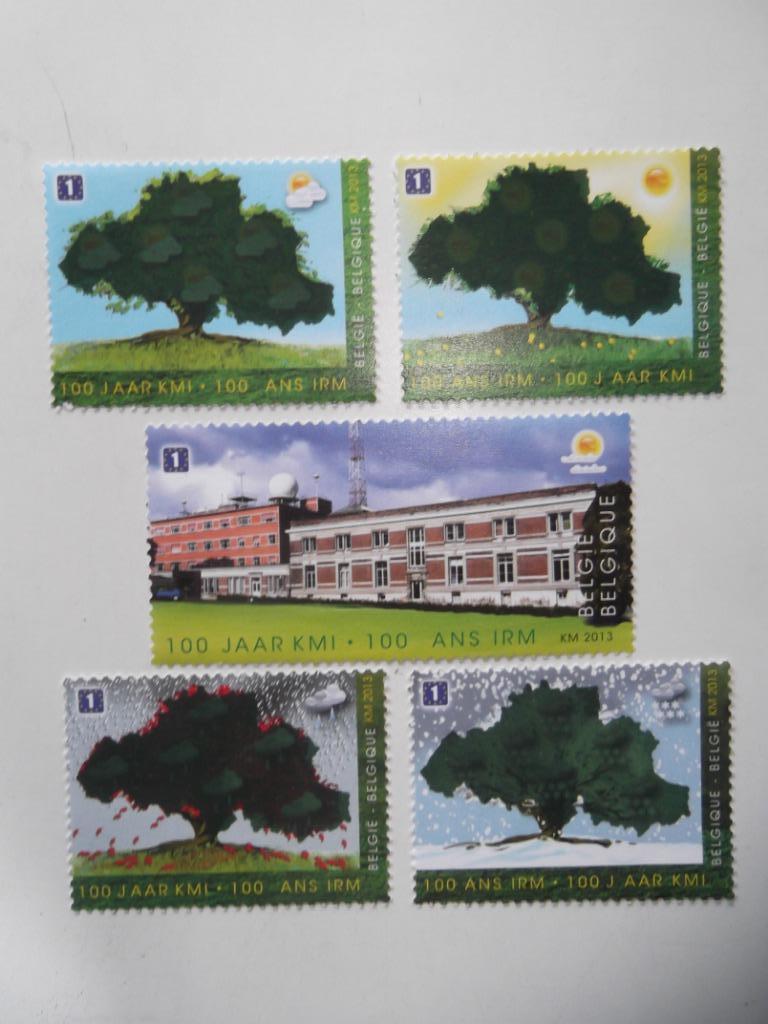 4352-4356 100 jaar KMI - 100 ans IRM MNH, Ophalen of Verzenden, Postfris, Frankeerzegel