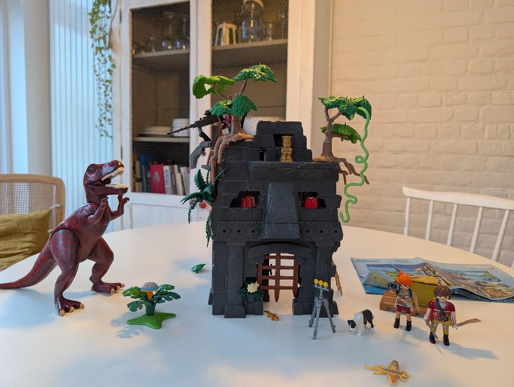 Playmobil Campement des explorateurs et tyrannosaure 9429, Enfants & Bébés, Enlèvement ou Envoi, Utilisé, Ensemble complet