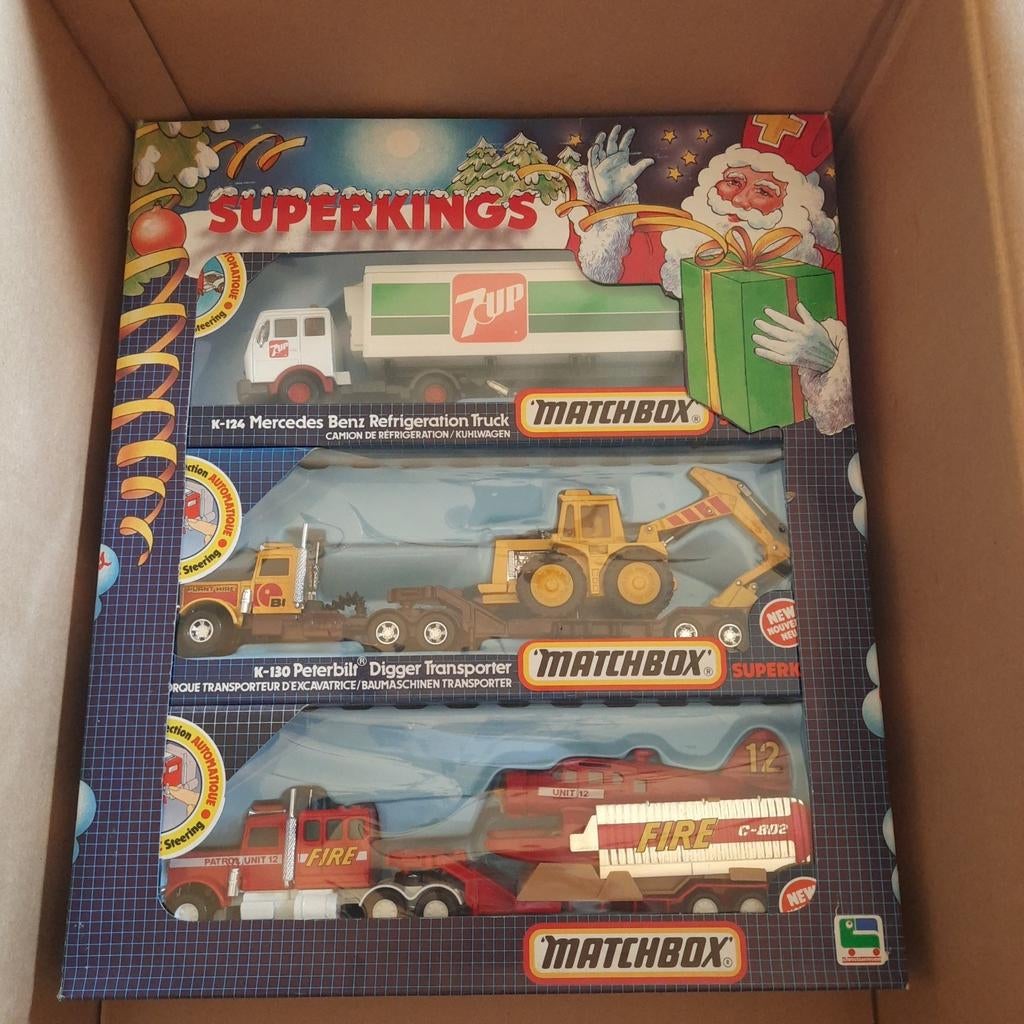 COFFRET CADEAU DE NOËL MATCHBOX SUPERKINGS 3 CAMIONS *NEUF*, Enlèvement, Neuf, Bus ou Camion, Matchbox
