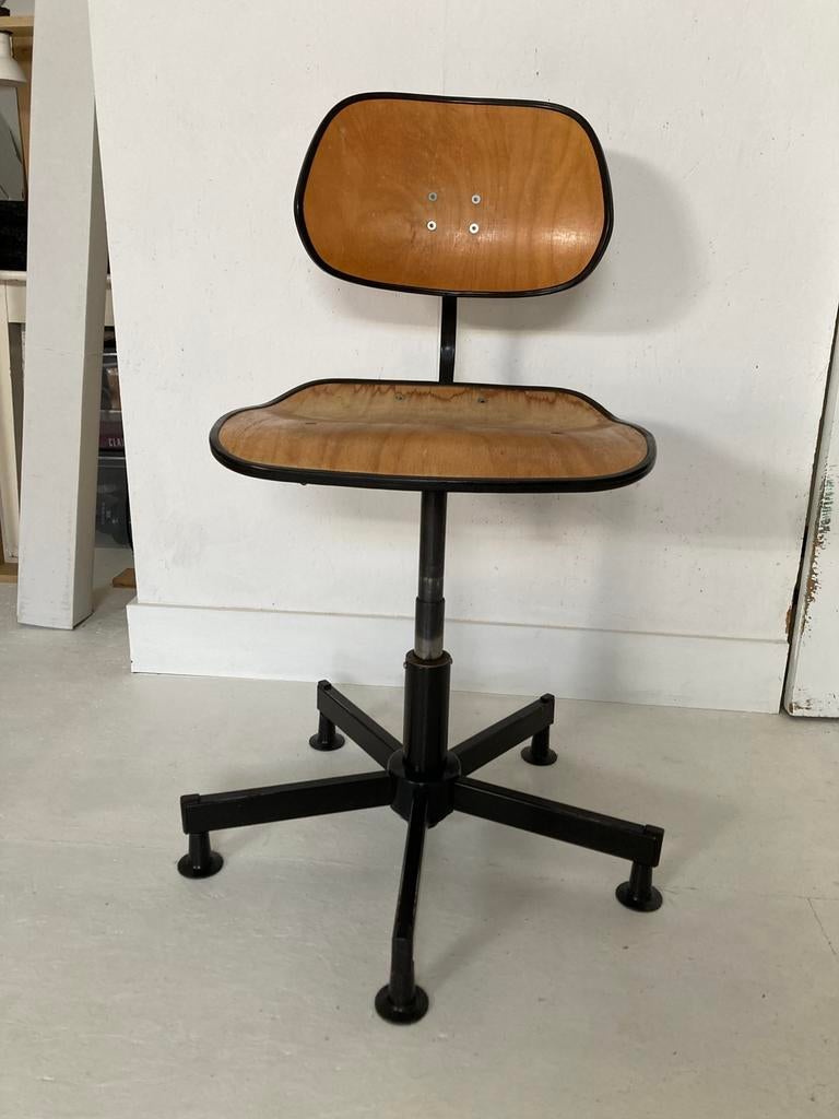 Vintage Duitse designstoel van Stoll Stuhl - Bauhaus sfeer, Enlèvement, Comme neuf, Chaise de bureau