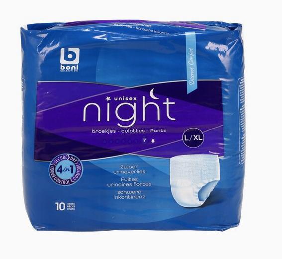 Luiers-pampers BONI Incontinent-nacht  L/XL -50%  groot lot, Diversen, Ophalen, Nieuw