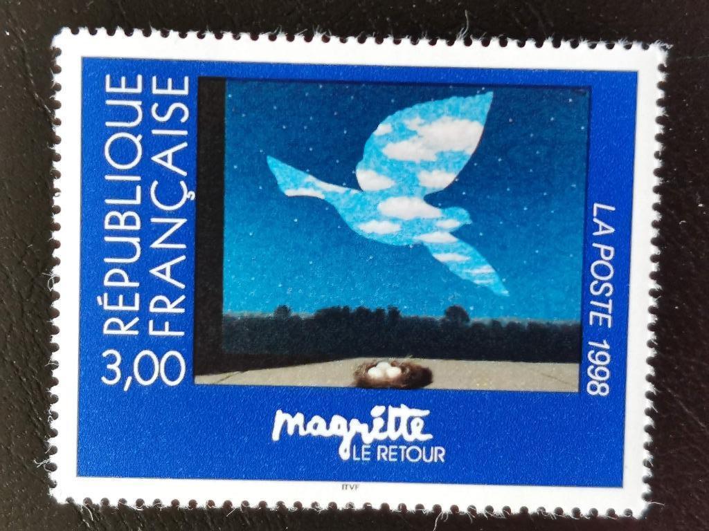France 1998 - art - René Magritte - oiseaux **, Enlèvement ou Envoi, Non oblitéré