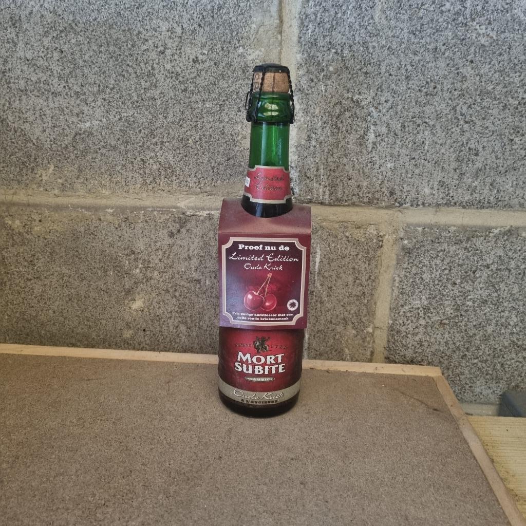 Bouteille de bière Mort Subite Oude Kriek, Verzamelen, Biermerken, Ophalen, Gebruikt, Flesje(s), Overige merken
