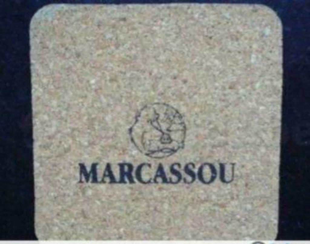 sous-bock en liège Marcassou comme neuf sur la, Collections, Enlèvement ou Envoi, Comme neuf, Sous-bock, Autres marques