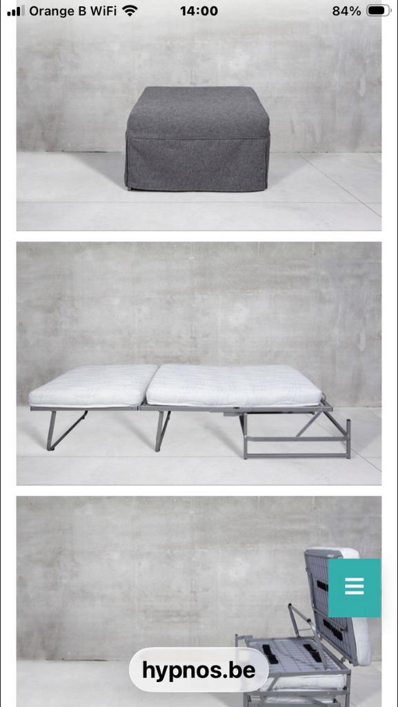 Poef bed, Ophalen