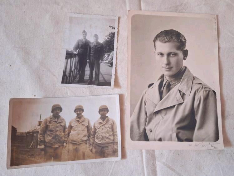 Militaria lot 3 foto`s GI 1944-45, Verzamelen, Ophalen of Verzenden, Zo goed als nieuw