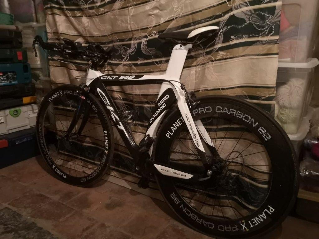 Vélo carbone triathlon CKT 568 – M, Fietsen en Brommers, 28 inch, Gebruikt, Carbon, 10 tot 15 versnellingen
