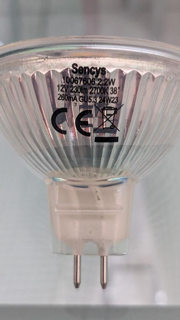 8x Gebruikte sensys GU5.3 2.2w led-lampen + schijnwerpers., Ophalen of Verzenden, Gebruikt