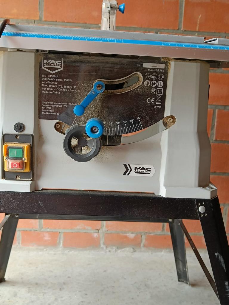 Zaagmachine, Ophalen, Zo goed als nieuw