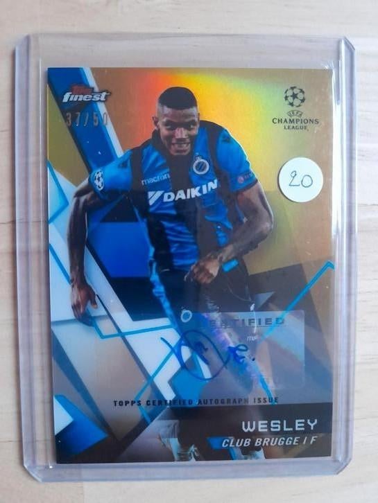 Wesley Moraes est à la tête du Autograph Club Bruges, Hobby & Loisirs créatifs, Autocollants & Images, Comme neuf, Enlèvement ou Envoi
