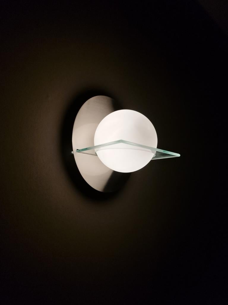 3 moderne wandlampen – uniek Saturnusdesign., Dimmable, Enlèvement ou Envoi, Blanc, Verre