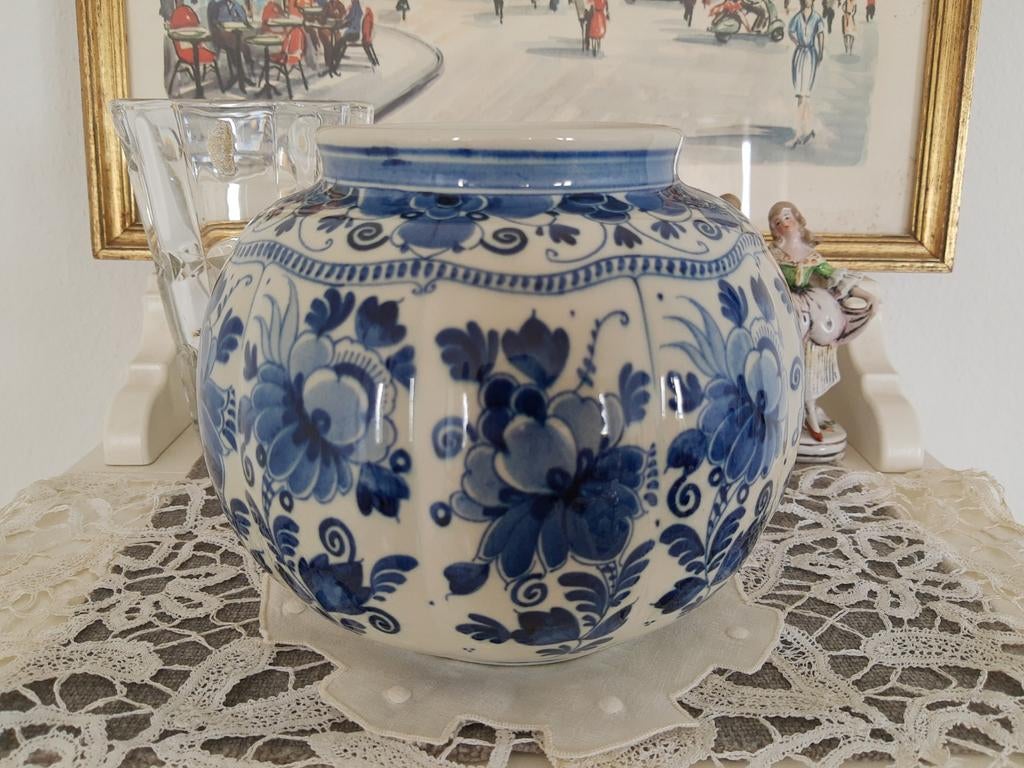 DELFT, vase boule H.14,5, ∅17, Ophalen