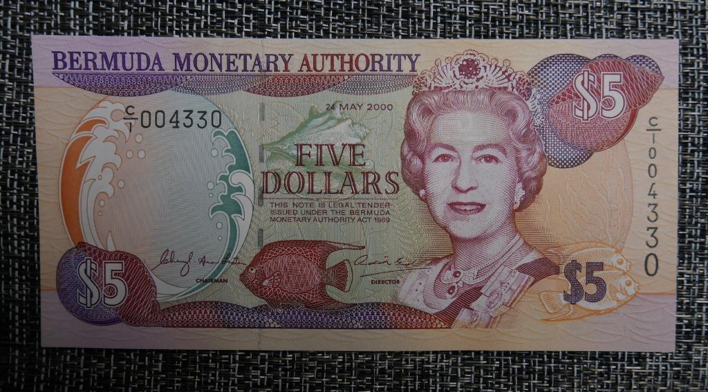Bermuda 2000 UNC biljet van 5 dollar, Postzegels en Munten, Verzenden, Overige landen, Setje