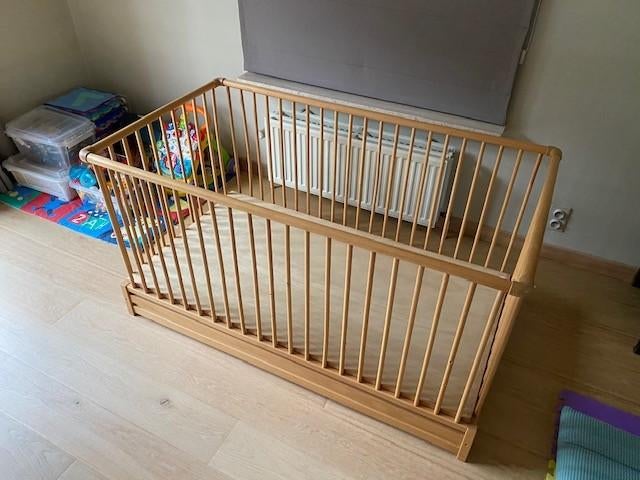 tweeling box, Kinderen en Baby's, Ophalen, Gebruikt, Rechthoekig, In hoogte verstelbaar