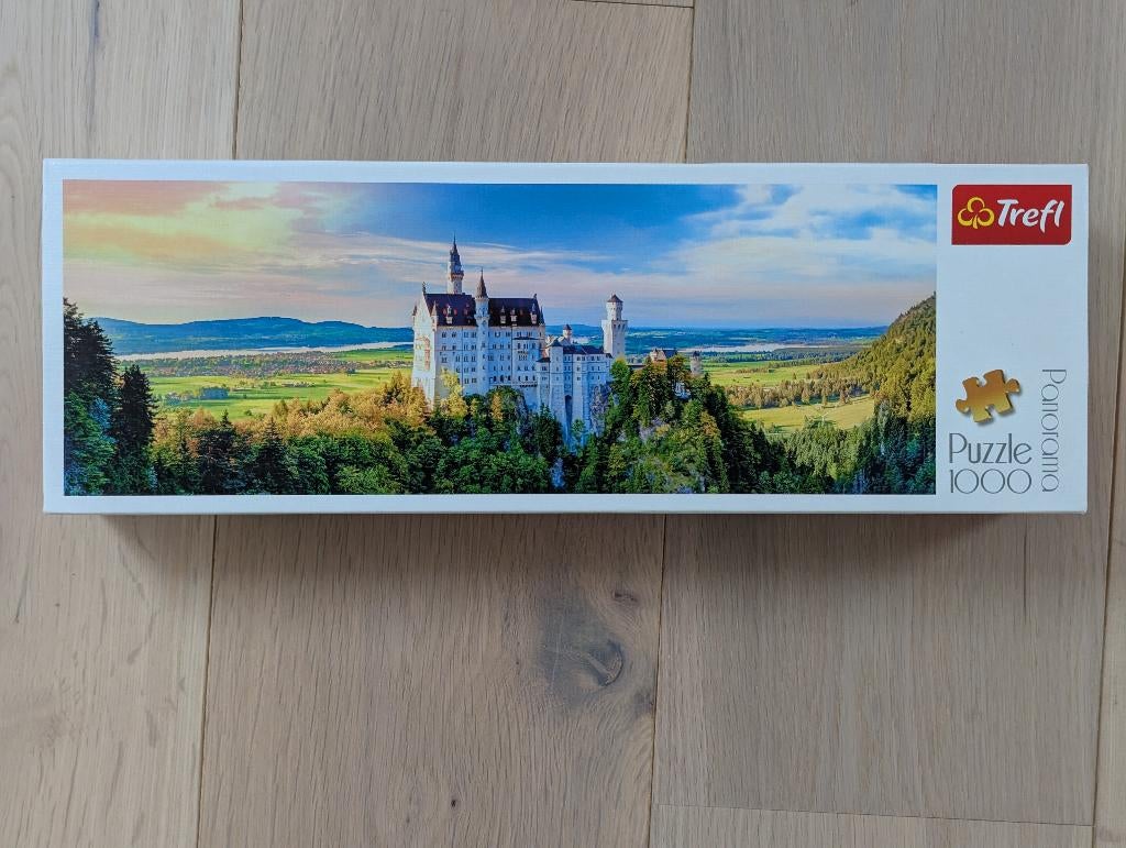 Trelf Panorama 1000 - Neuschwanstein, Hobby & Loisirs créatifs, Enlèvement ou Envoi, 500 à 1500 pièces, Utilisé, Puzzle