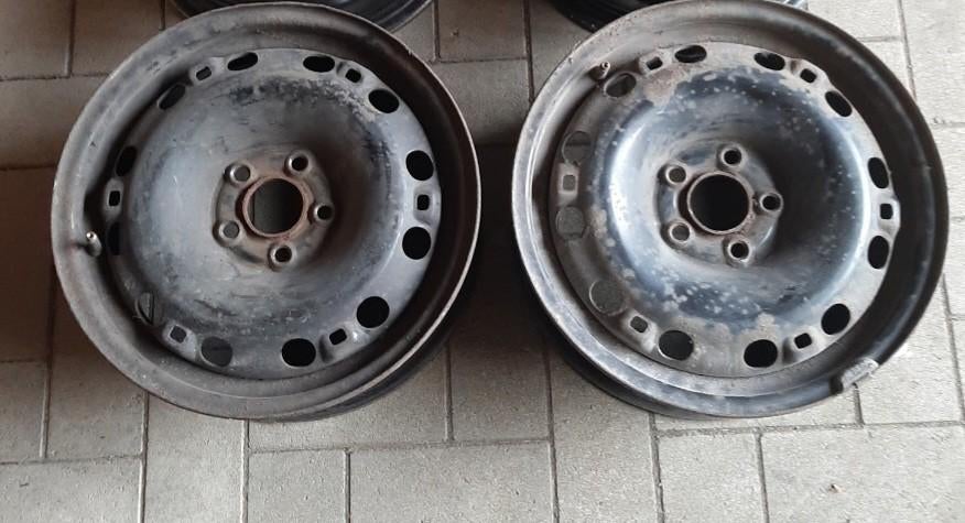 4 VW 15 inch stalen velgen (5x100), Ophalen, Gebruikt, Seat