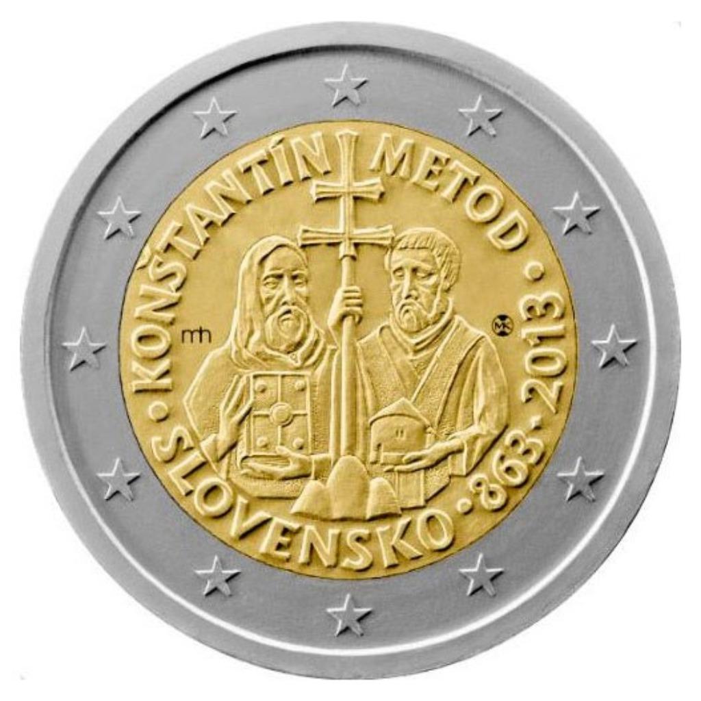 Slowakije 2013 - 2 euromunt - Konštatín en Metod, Postzegels en Munten, Ophalen of Verzenden, Slowakije