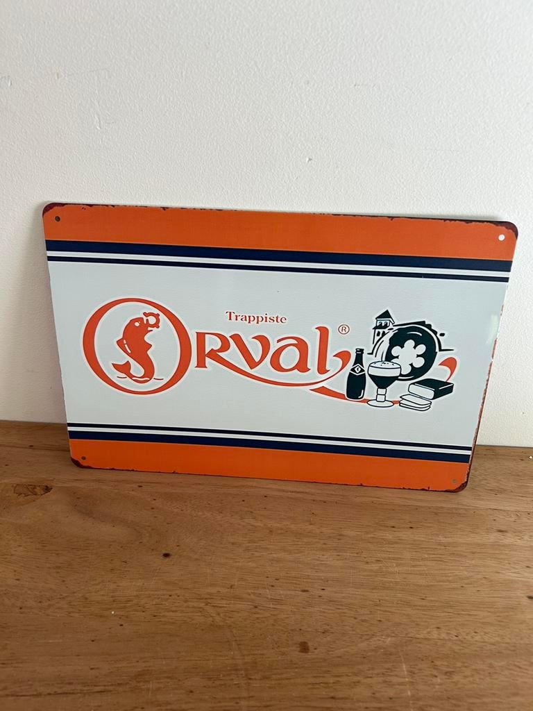 Plaque en métal Orval 30/21cm, Enlèvement ou Envoi