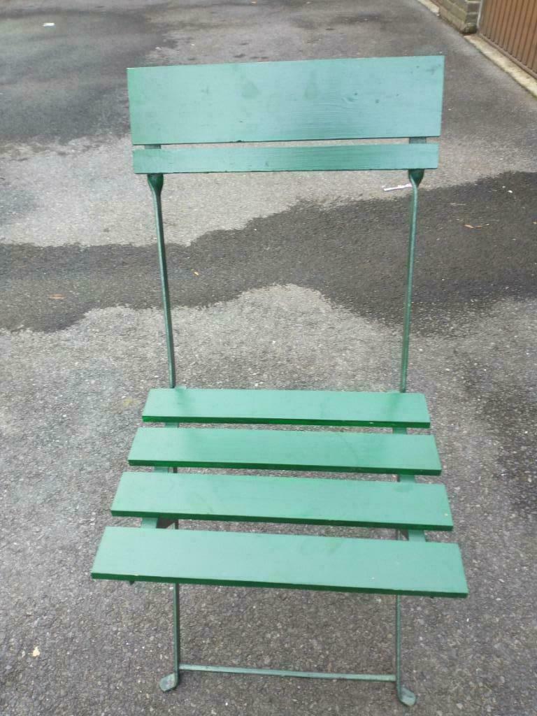 Oude tuinstoel, Tuin en Terras, Tuinstoelen, Ophalen, Gebruikt, Hout