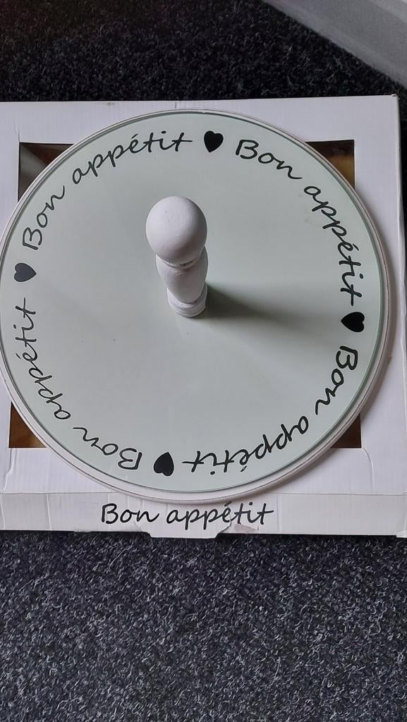 Nieuwe op dien schalen met glas voor kaas / broodjes enz..., Ophalen of Verzenden, Nieuw