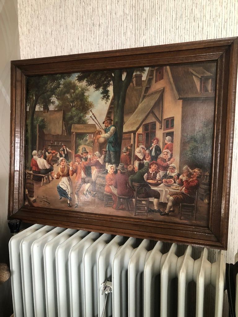 Een prachtig & mooi werk 75 x 55 op doek van 1914-1915, Enlèvement ou Envoi