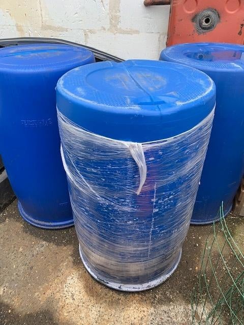 plastic vat, 150 liter of meer, Ophalen, Gebruikt, Kunststof