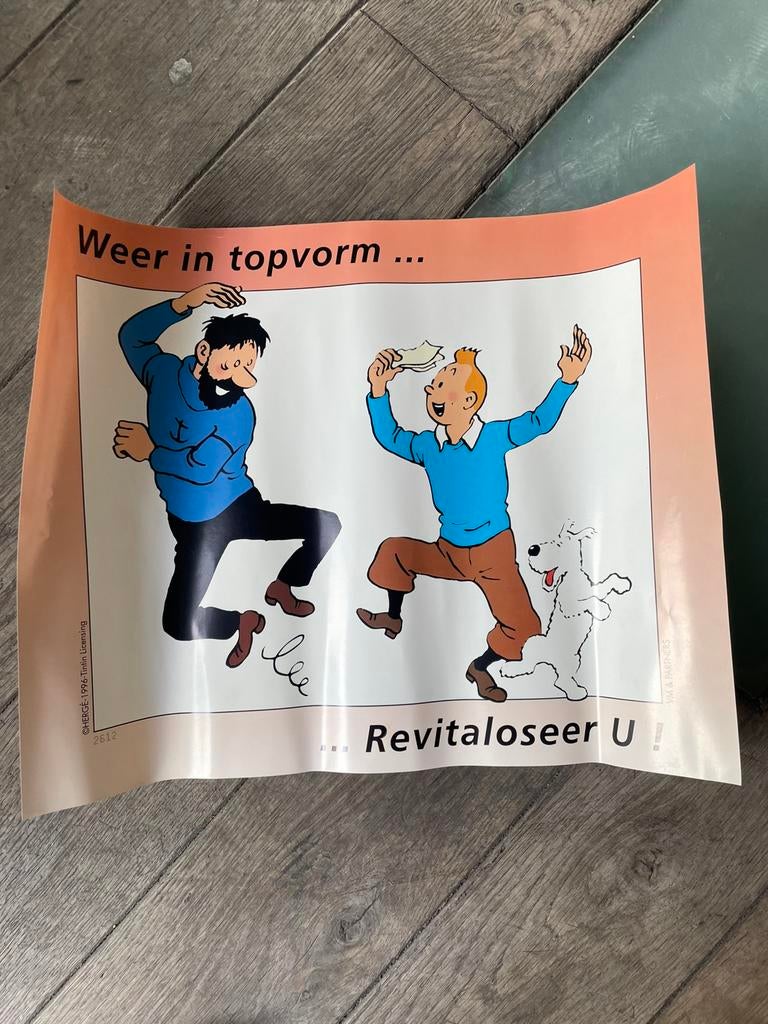 Affiche genummerd kuifje tintin 1996 weer in topvorm, Enlèvement ou Envoi