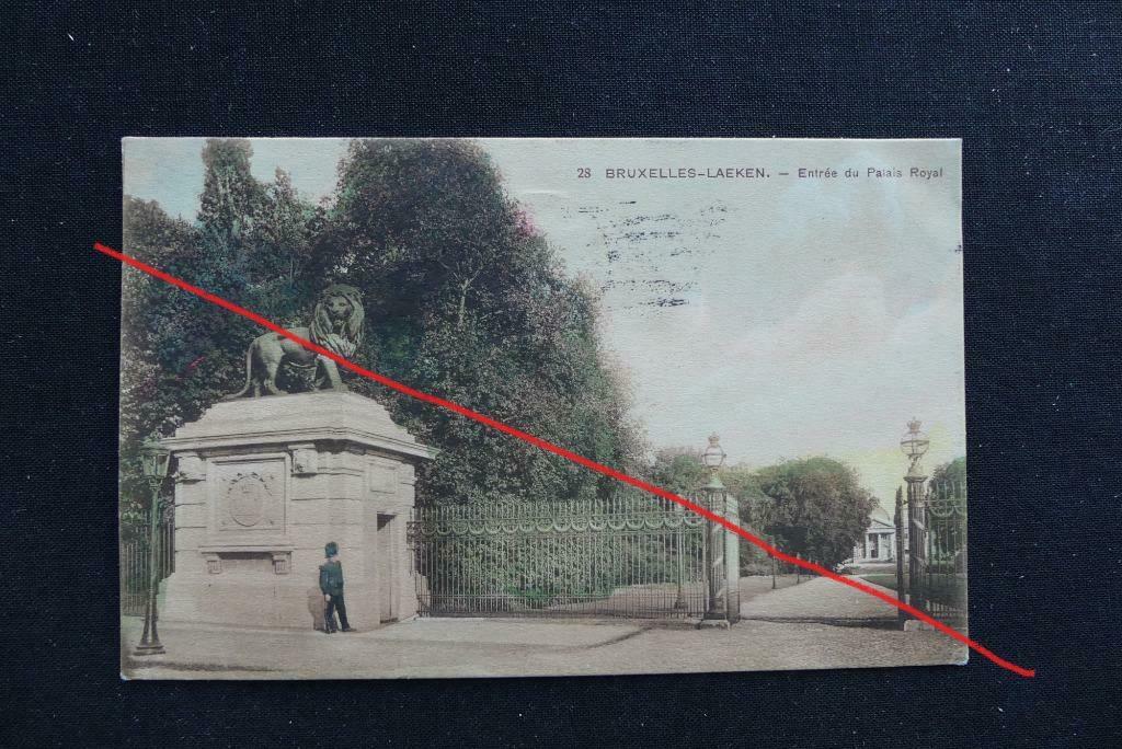 Postkaart 14/5/1914 Laeken, Entrée du Palais Royale, België, Collections, Enlèvement ou Envoi, Avant 1920, Affranchie, Bruxelles (Capitale)