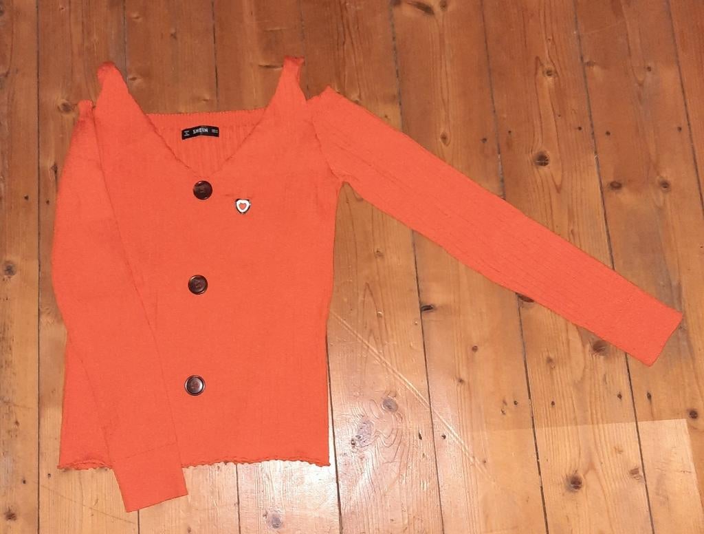 Pull Shein/manches longues « M », Vêtements | Femmes, Pulls & Gilets, Taille 38/40 (M), Enlèvement ou Envoi, Comme neuf, Orange
