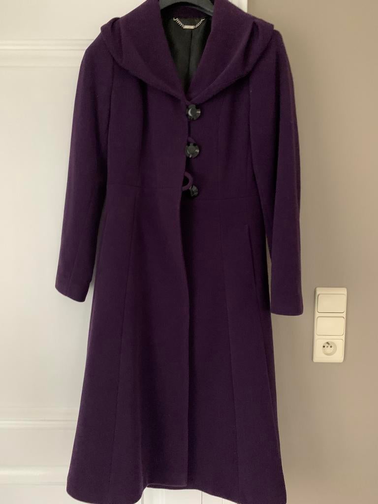 Klasse mantel Laura Ashley 36 wol cashmere paars gaat los ui, Enlèvement ou Envoi