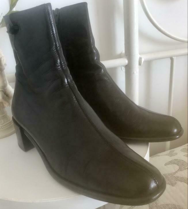 Bottillons de marque CARACTÈRE, cuir noir, pointure 38,5, Comme neuf, Noir, Boots et Botinnes