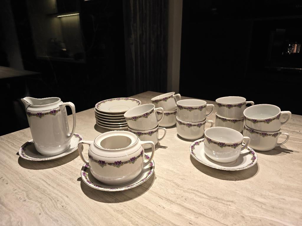 Vintage Porseleinen Koffieservies - Swarzenhammer Bavaria, Huis en Inrichting, Gebruikt, Ophalen of Verzenden, Overige stijlen