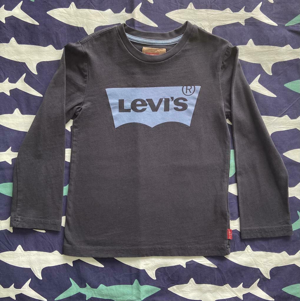 T-shirt LEVI´S marine à longues manches - 6 ans, Enfants & Bébés, Comme neuf, Levi's, Garçon