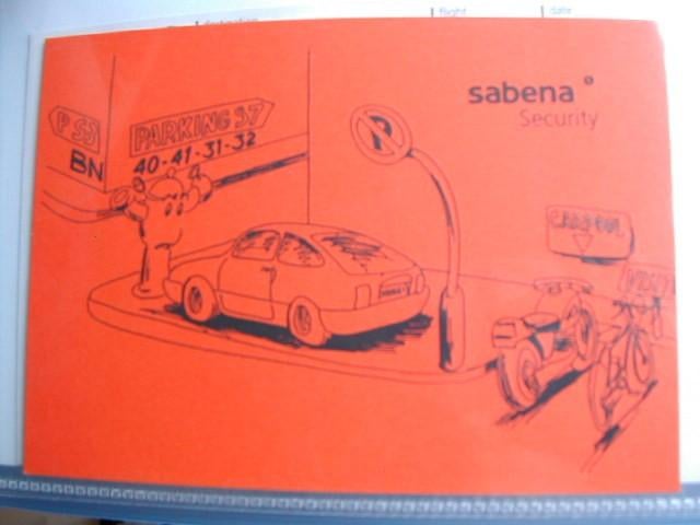 Sabena Document #048 Security Parking - Carpool - Visitor, Ophalen of Verzenden, Nieuw
