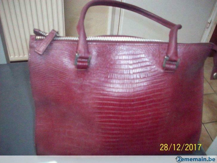 sac bordeaux pvc, Ophalen of Verzenden, Gebruikt