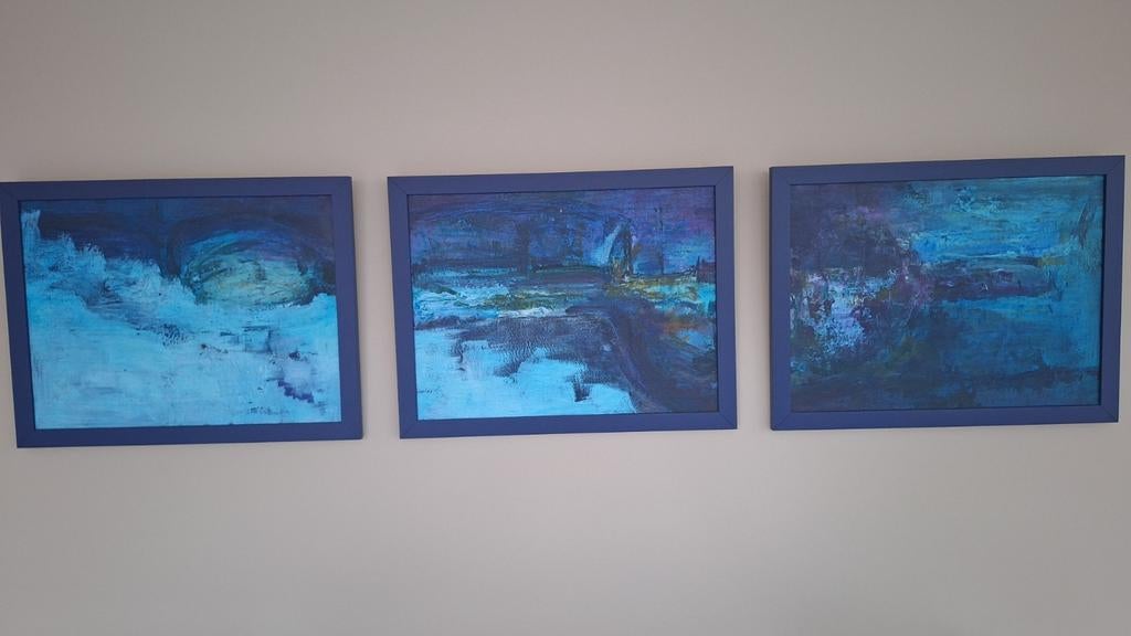 3 schilderijen, Antiek en Kunst, Kunst | Schilderijen | Modern, Ophalen
