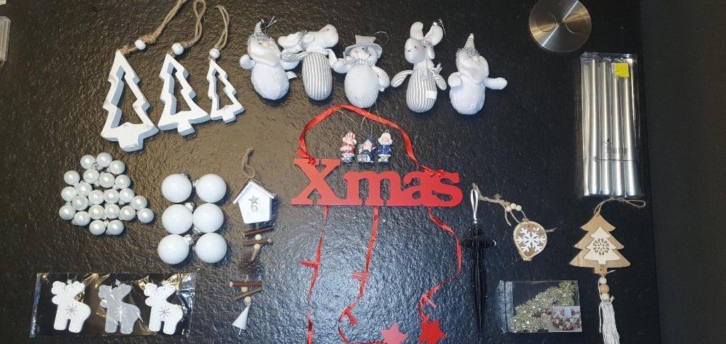 Setje kerstversiering incl. kerststalletje, kerstlichtjes .., Ophalen of Verzenden, Gebruikt