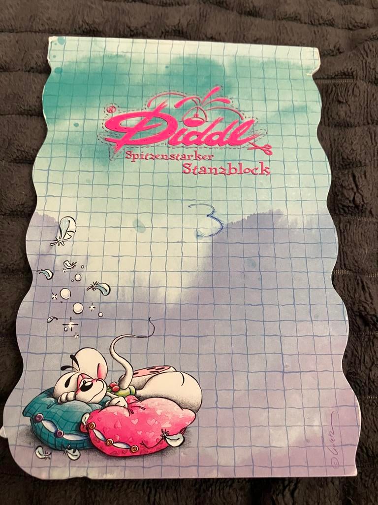 Bloc-notes Diddl dort  3 feuilles 14,6 x 10 cm, Enlèvement ou Envoi, Diddl, Comme neuf