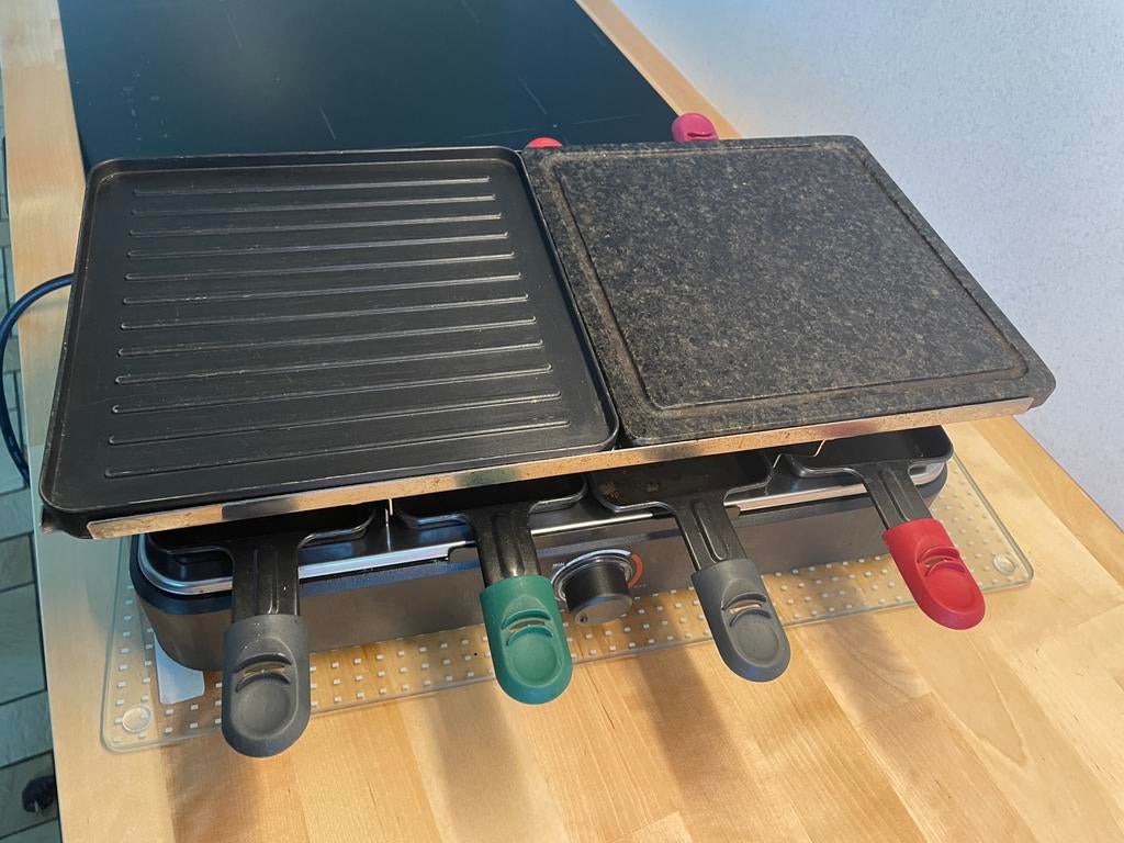 Quigg Raclette steengrill gourmet, Ophalen, Gebruikt, 4 t/m 7 personen