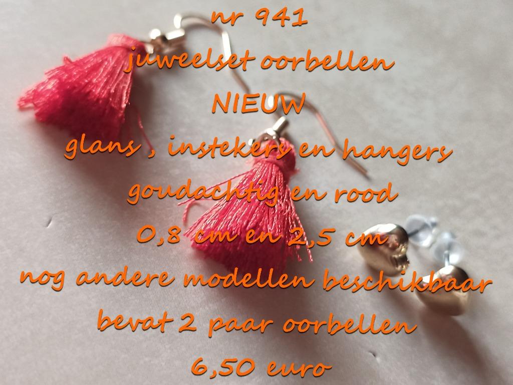 941. Parure : boucles d'oreilles, NEUF, frais de port inclus, Bijoux, Sacs & Beauté, Boucles d'oreilles, Autres matériaux, Pendantes
