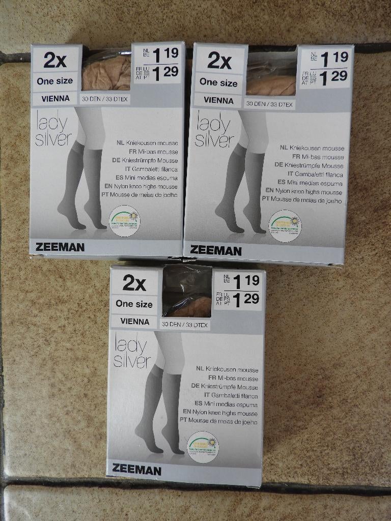 kniekousen, Sokken en Kniesokken, Beige, Ophalen of Verzenden, Zo goed als nieuw