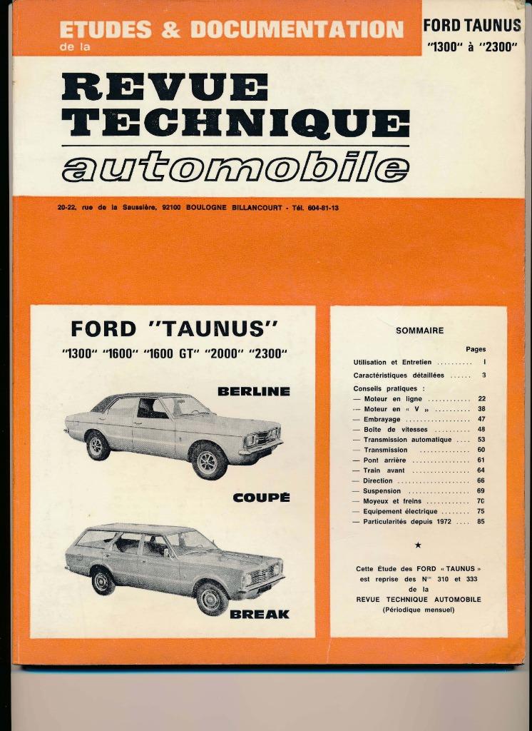 Revue Technique Ford Taunus 1300 à 2300, Ophalen of Verzenden
