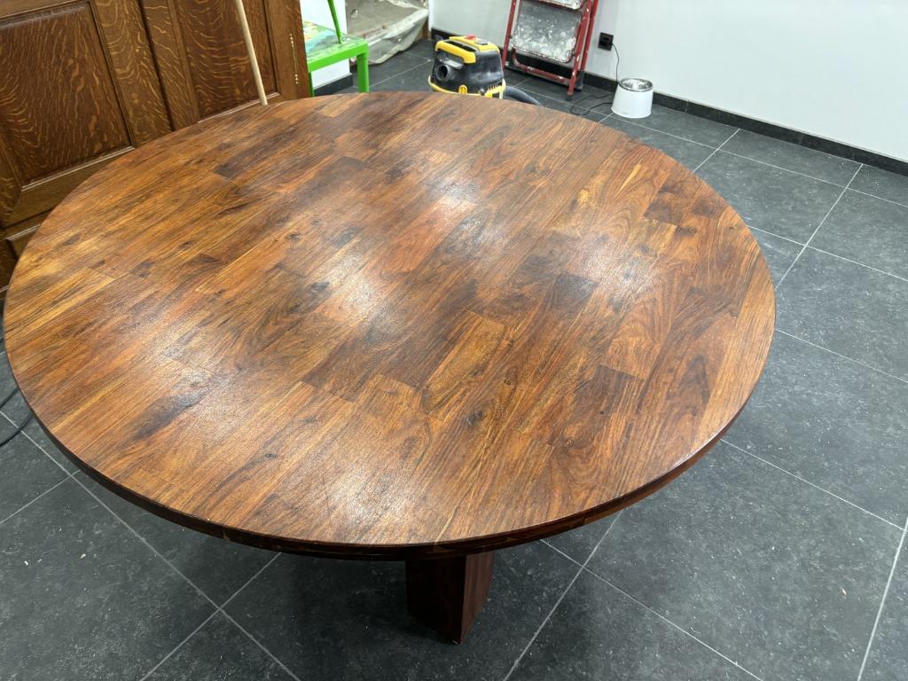 Meranti tafel van 1,4 cm, Ophalen, Zo goed als nieuw, Vierkant