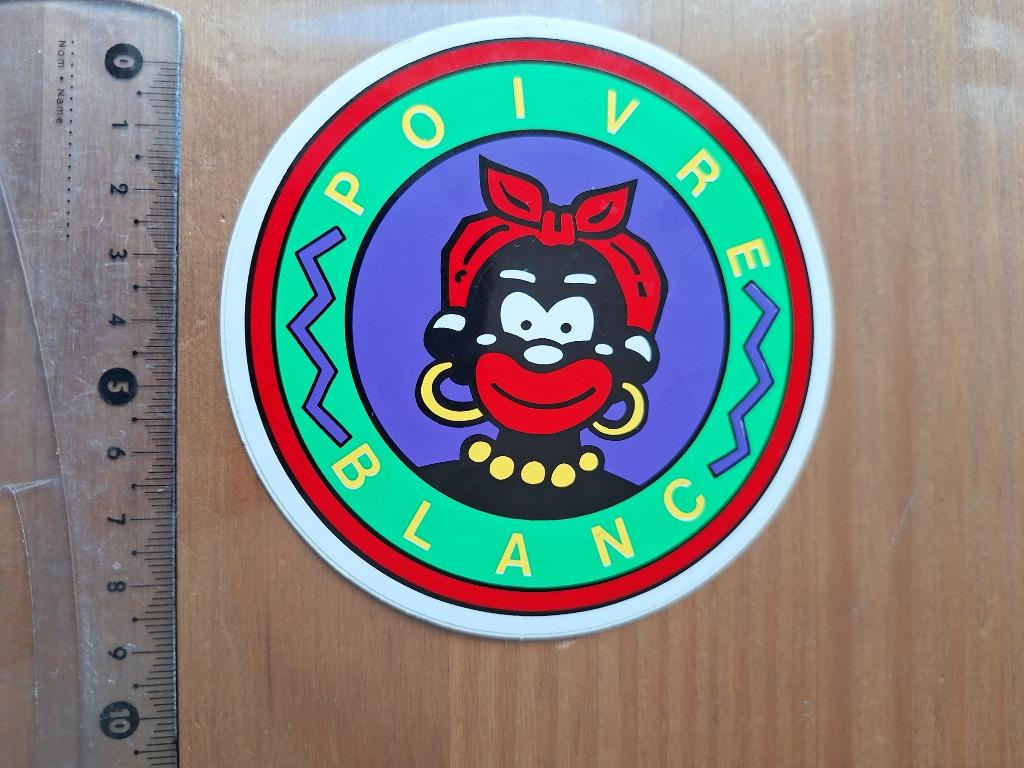 Vintage sticker Poivre Blanc, Ophalen of Verzenden, Zo goed als nieuw, Overige typen