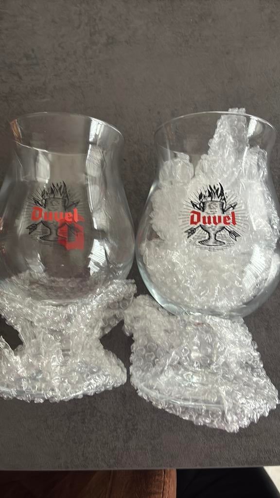 Twee duvel glazen, Ophalen of Verzenden, Zo goed als nieuw, Glas of Glazen, Duvel